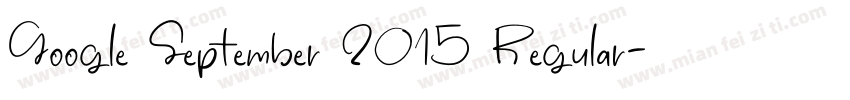 Google September 2015 Regular字体转换